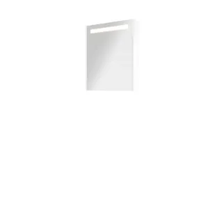 Proline premium mirror cabinet with LED lighting - wooden door - 60x74 cm - Gloss white