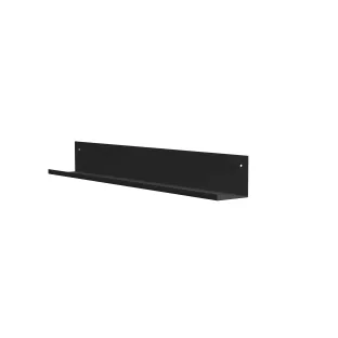 Proline steel shelf 80 - matt black - 80x10 cm