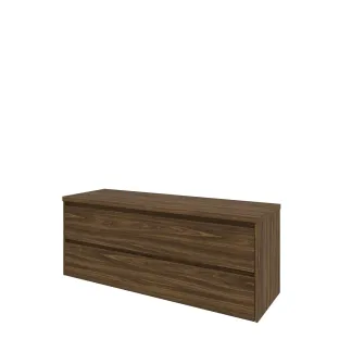 Proline Top base cabinet with cover plate - 140x46x55 cm - Cabana oak - 2 symmetrical drawers