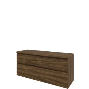 Proline Top base cabinet with cover plate - 140x46x63 cm - Cabana oak - 2 asymmetrical drawers