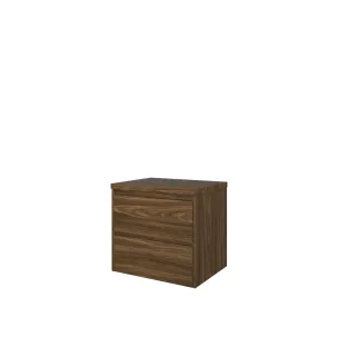 Proline Top base cabinet with cover plate - 60x46x55 cm - Cabana oak - 2 symmetrical drawers