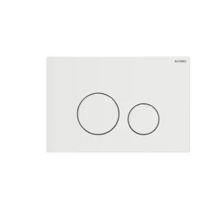 Raybro Cortado 15 bedieningsplaat - 2-toets frontbediening - 24.5x16.5 cm - wit