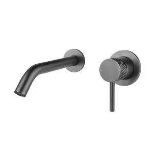 Wiesbaden Ribbd built-in washbasin tap single lever - Gun metal - Complete