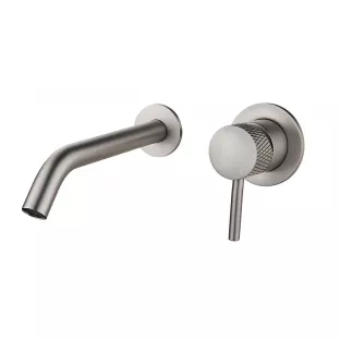 Wiesbaden Ribbd built-in washbasin tap single lever - stainless steel - Complete