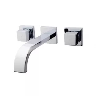 Rombo 2-button washbasin finish unit - chrome - Without built-in unit