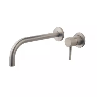 Slim Twenty single lever washbasin finish unit - brushed steel - Without built-in unit