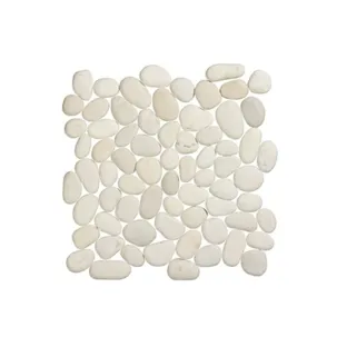 Mosaic tiles Beach Pebbles White/Beige - 30x30 cm - 15 mm thick