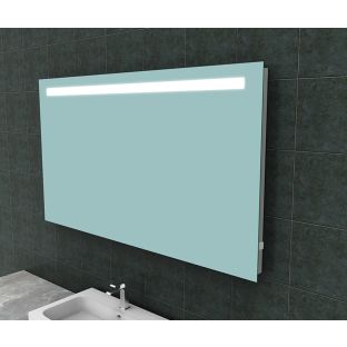 Wiesbaden Tigris rechthoekige spiegel - Met directe LED-verlichting en stopcontact - 140x80 cm