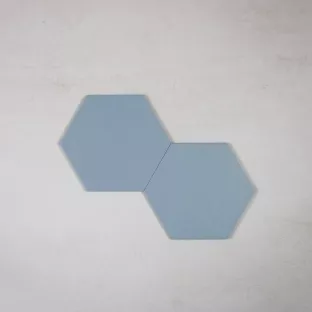 Tilorex Branzia - Wall tile Hexagon Mat blue - 17.5x20 cm - Ceramic - 8 mm  thick