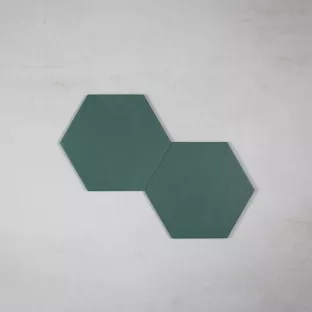 Tilorex Branzia - Wall tile Hexagon Mat green - 17.5x20 cm - Ceramic - 8 mm  thick