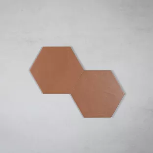 Tilorex Branzia - Wall tile Hexagon Mat orange - 17.5x20 cm - Ceramic - 8 mm  thick