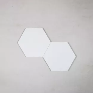 Tilorex Branzia - Wall tile Hexagon mat white - 17.5x20 cm - Ceramic - 8 mm  thick