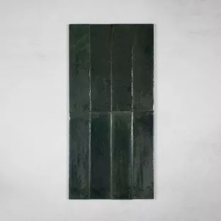 Tilorex Lucia - Wall tile Glossy green - 6x24 cm - Ceramic - 10 mm  thick