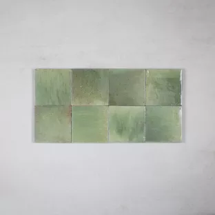 Tilorex Magnani - Wall tile Glossy green - 10x10 cm - Ceramic - 10 mm  thick