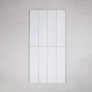 Tilorex Saffi - Wall tile Glossy white - 6x24 cm - Ceramic - 9.5 mm  thick