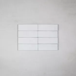 Tilorex Sassari - Wall tile Glossy white - 5x15 cm - Ceramic - 10 mm  thick