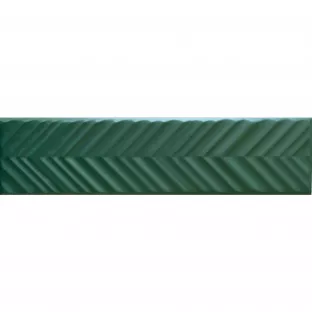 Tilorex Siena - Wall tile arrow Mat donkergreen - 5x20 cm - Ceramic - 9 mm  thick