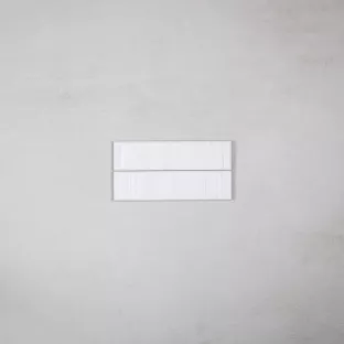 Tilorex Siena - Wall tile  stripes mat white - 5x20 cm - Ceramic - 9 mm  thick
