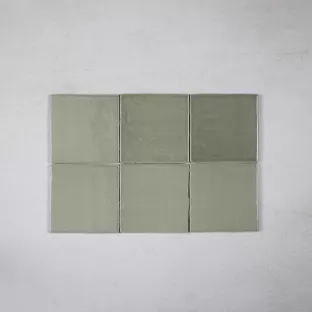 Tilorex Ventos - Wall tile Glossy green - 13x13 cm - Ceramic - 8.5 mm  thick