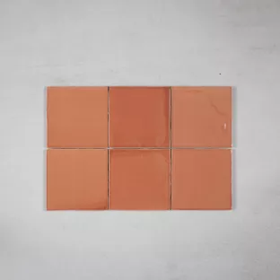 Tilorex Ventos - Wall tile Glossy orange - 13x13 cm - Ceramic - 8.5 mm  thick