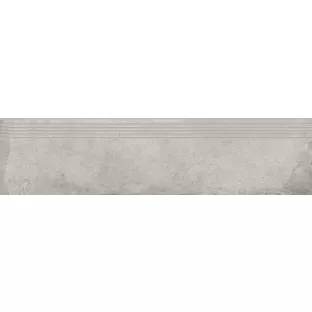 Ceramic stair tile - Tilorex Faro Light grey Mat - 30x120 cm - Rectified - Ceramic - 9,3 mm thick - VTX60465