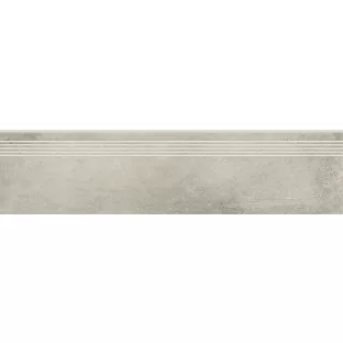 Ceramic stair tile - Tilorex Neudorf Light grey Mat - 30x120 cm - Rectified - Metall - 8 mm thick - VTX60693