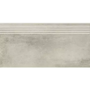 Ceramic stair tile - Tilorex Neudorf Light grey Mat - 30x60 cm - Rectified - Metall - 8 mm thick - VTX60697