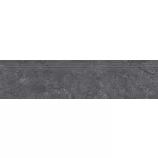 Ceramic stair tile - Tilorex Pablo Graphite Mat - 30x120 cm - Rectified - Ceramic - 93 mm thick - VTX60340