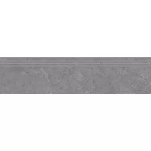 Ceramic stair tile - Tilorex Pablo Grey Mat - 30x120 cm - Rectified - Ceramic - 93 mm thick - VTX60346