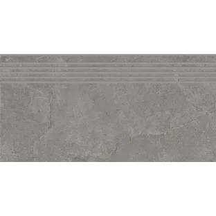 Ceramic stair tile - Tilorex Pablo Grey Mat - 30x60 cm - Rectified - Ceramic - 9,3 mm thick - VTX60345