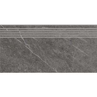 Ceramic stair tile - Tilorex Palo Dark grey Mat - 30x60 cm - Rectified - Ceramic - 9,3 mm thick - VTX60254