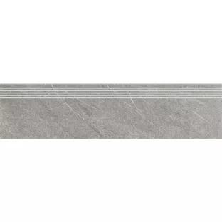 Ceramic stair tile - Tilorex Palo Grey Mat - 30x120 cm - Rectified - Ceramic - 9,3 mm thick - VTX60251