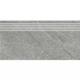 Ceramic stair tile - Tilorex Palo Grey Mat - 30x60 cm - Rectified - Ceramic - 9,3 mm thick - VTX60255