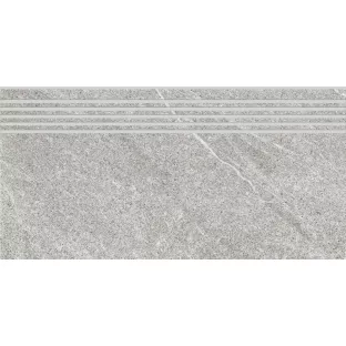 Ceramic stair tile - Tilorex Palo Light grey Mat - 30x60 cm - Rectified - Ceramic - 9,3 mm thick - VTX60256