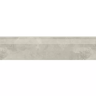 Ceramic stair tile - Tilorex Picanello Light Grey Mat - 30x120 cm - Rectified - Ceramic - 8 mm thick - VTX61133