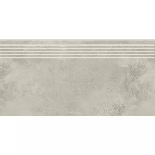 Ceramic stair tile - Tilorex Picanello Light Grey Mat - 30x60 cm - Rectified - Ceramic - 8 mm thick - VTX61137