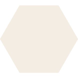 Floor tile and Wall tile - Hexagon Timeless ivoor mat - 15x17 cm - 9 mm thick