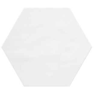 Floor tile and Wall tile - Hexagon Vodevil White - 17,5x17,5 cm - 9 mm thick