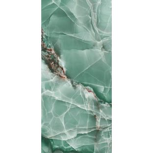 Floor tile and Wall tile - Onyx Turquoise polished - 120x260 cm - rectified edges - 9 mm thick