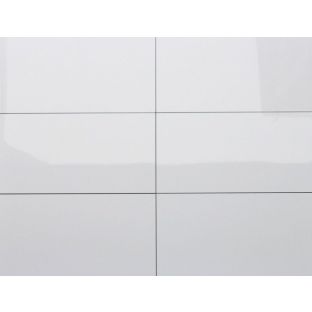 Wall tile - Kerabo white glans - rectified edges - 30x60 cm - 10mm thick