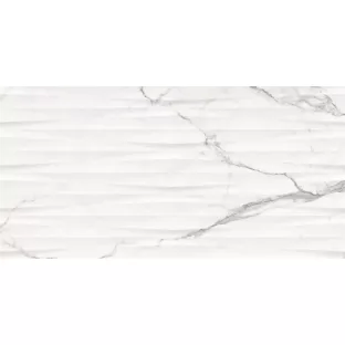 Wall tile - Tilorex Charonne White structuur Glossy - 30x60 cm - Rectified - Ceramic - 9 mm thick - VTX60626