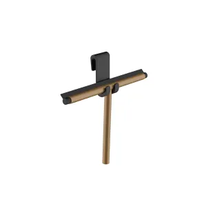 Wiesbaden Alonzo window wiper with flexible glass hook - Brushed bronze copper