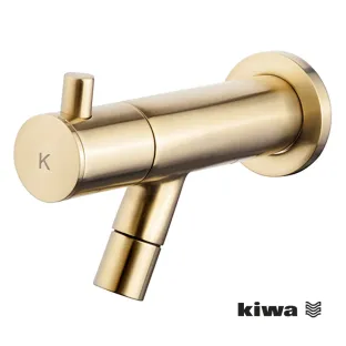 Wiesbaden Amador fountain tap with wall mounting Kiwa 1/2'' - brushed brass