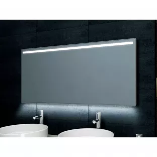 Wiesbaden Ambi one rechthoekige spiegel - Met dimbare LED verlichting en spiegelverwarming - 120x60 cm - 5 mm dik veiligheidsglas