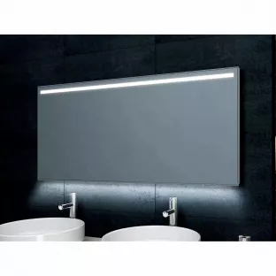 Wiesbaden Ambi one rechthoekige spiegel - Met dimbare LED verlichting en spiegelverwarming - 140x60 cm - 5 mm dik veiligheidsglas