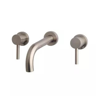 Wiesbaden Caral - Built-in washbasin tap 2-button - Brushed steel - Including built-in part