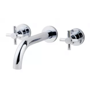 Wiesbaden Cross - 2-button built-in washbasin tap finishing part - Chrome