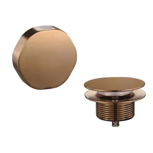 Wiesbaden Doblar finishing part bath drain with overflow - brushed bronze copper