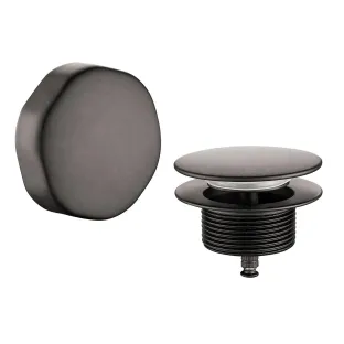 Wiesbaden Doblar finishing part bath drain with overflow - gunmetal