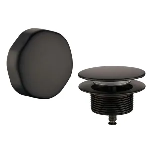 Wiesbaden Doblar finishing part bath drain with overflow - matt black